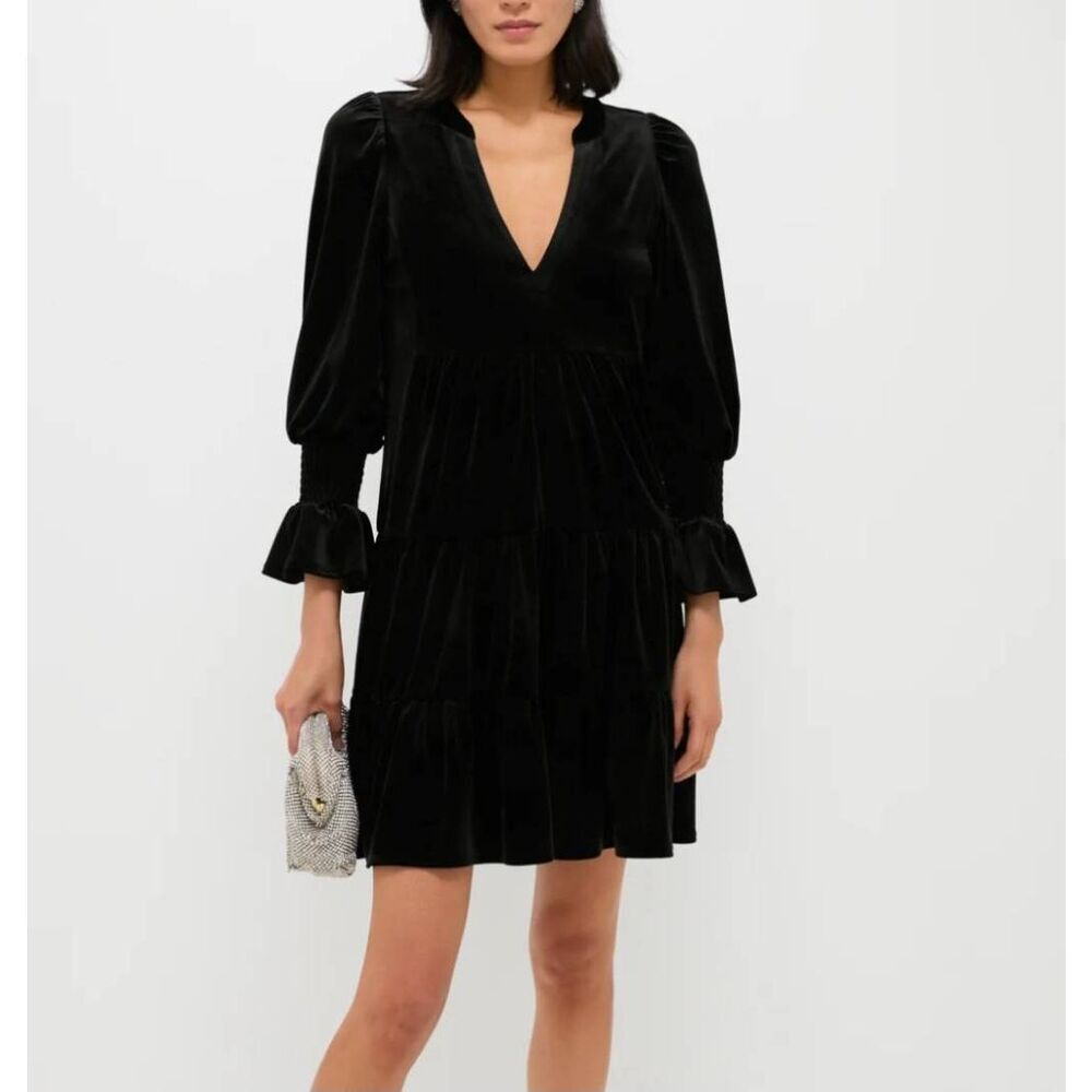 Tuckernuck Pomander Place Black Velvet Kenzo Dress sz Large